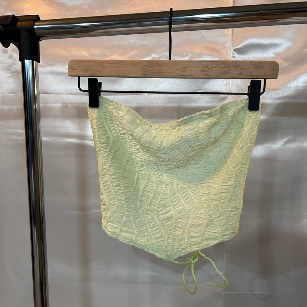 Tube top with laced back